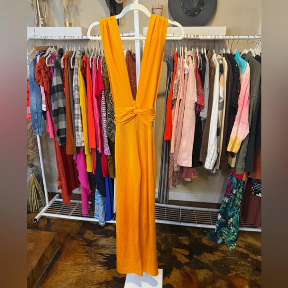 NWT House of CB Benedetta Tangerine Bandage Jumpsuit - Picture 8 of 12